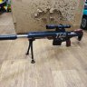 Детская снайперская пневматическая винтовка с лазерным прицелом BARRETT NO.2017P с глушителем