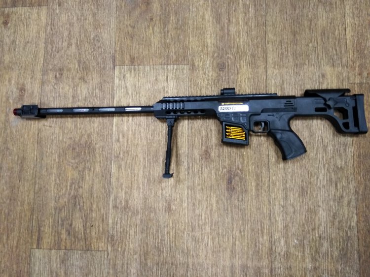 Детский игрушечный пулемет на сошках BARRETT M98B со звуком и светом