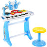 Детское пианино - электроорган с табуретом и микрофоном HK-6015C, 37 клавиш, B1688528
