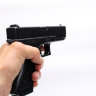 Детский пневматический пистолет на пульках Glock 17 металлический C.15A