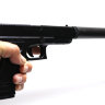 Детский пневматический пистолет Glock 17 детский металлический с глушителем C.15A+