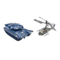 Радиоуправляемый набор танк + вертолет с гироскопом  JD803