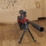 Детская снайперская пневматическая винтовка с лазерным прицелом NO.802-3 "Красный Дракон"