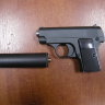 Пистолет Colt mini детский пневматический металл.G.1A с глушителем