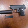 Пистолет Colt mini детский пневматический металл.G.1A с глушителем