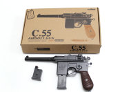 Детский пневматический пистолет на пульках "Маузер"металл.Airsoft Gun C.55​