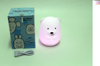 Детский беспроводной силиконовый светильник-ночник Bear USB с 3 режимами работы!