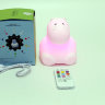 Детский беспроводной силиконовый светильник-ночник "Бегемотик" USB спультом управления 3 режимами работы!