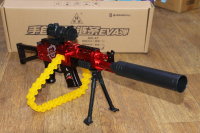 Детский автомат пулемет АК-47 DR041C с оптическим прицелом на аккумуляторе с режимом автоматической стрельбы мягкие патроны