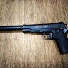 Детский пневматический пистолет Colt Classic металл. с глушителем C.10A+