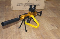 Детский автомат пулемет АК-47 DR041D с оптическим прицелом на аккумуляторе с режимом автоматической стрельбы мягкие снаряды