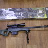 Детская Снайперская пневматическая винтовка М-24GL с глушителем (оптический и лазерным прицел 110 см)No.0788 (коробка