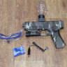 ​Гидрогелевый игрушечный пистолет Glock 17 NO.512K​ с прицелом и аккумулятором стреляющий водными пулями орбиз