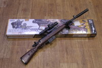 ​Детская снайперская пневматическая винтовка Маузер 98К(типа "Мосина") с оптическим и лазерным прицелом с глушителем No.0688