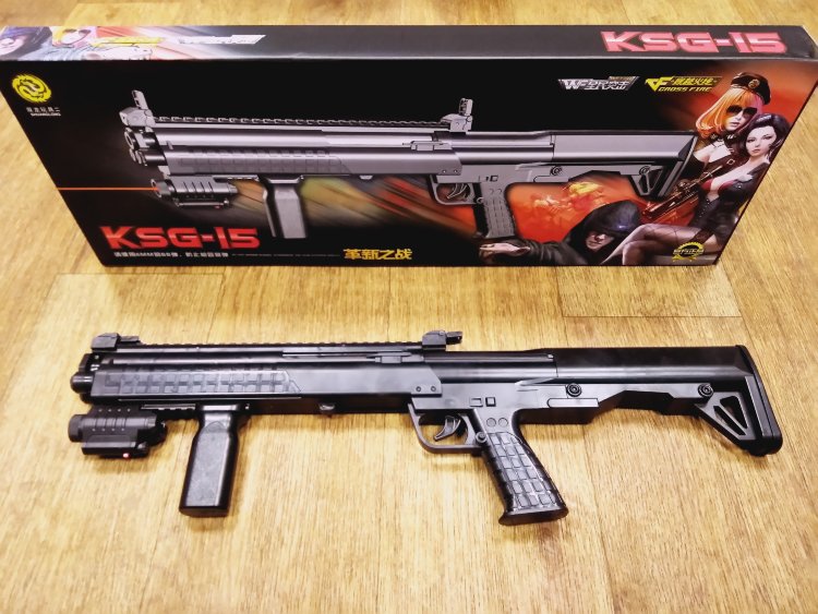Пневматическое детское ружье с лазерным прицелом KSG-15