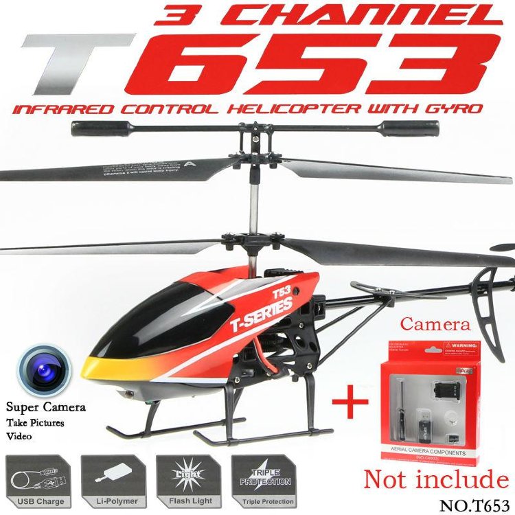 Радиоуправляемый вертолет с видеокамерой  MJX T653C Thunderbird