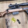 Снайперская винтовка KARABINER 98K с оптическим прицелом на гелевых пулях JF-23A, очки в комплекте.