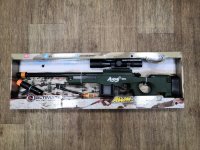 Детская снайперская винтовка AWP на сошках с глушителем со звуком и светом NO.0338