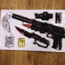 Пистолет - бластер пневмат. с гелевыми шариками BLACK DRAGON - HD4A 