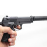Детский пневматический пистолет Beretta с глушителем металлический на пульках No.V1+