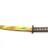 ​​Деревянный меч самурая Катана "Желтый Тигр" игрушка из дерева размером 40см​.