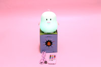Детский беспроводной силиконовый светильник-ночник "Ципленок" с пультом управления 3 режимами работы и USB зарядкой!